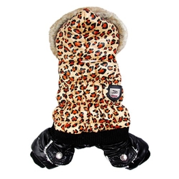 Chinatera NeueWinter Warm Hund Leopard Hoodie Mantel Haustier Kleidung (S) - 1